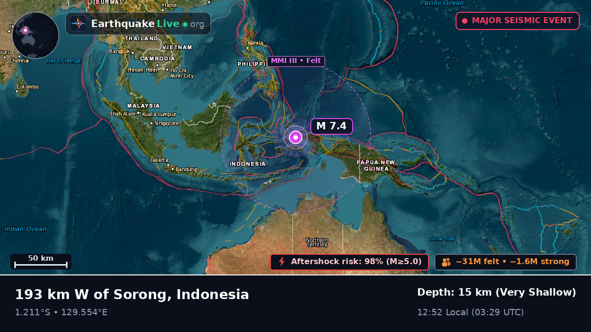 Off the coast of Sorong, Indonesia