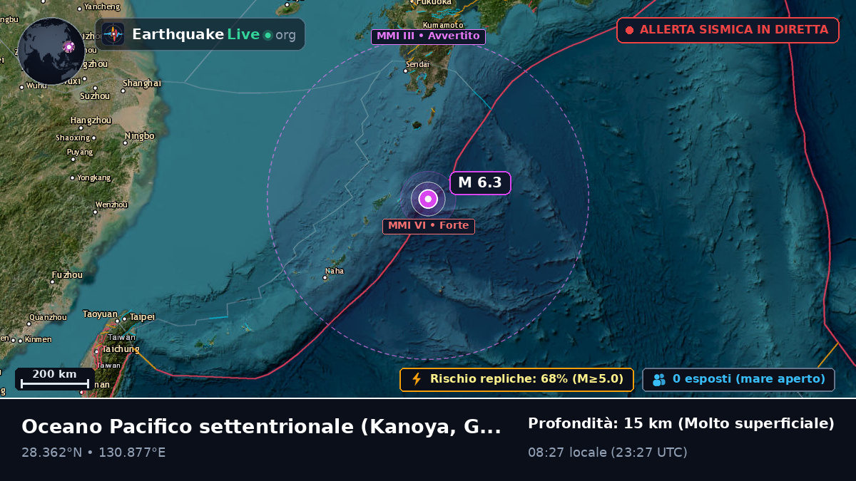 Oceano Pacifico settentrionale (Giappone)