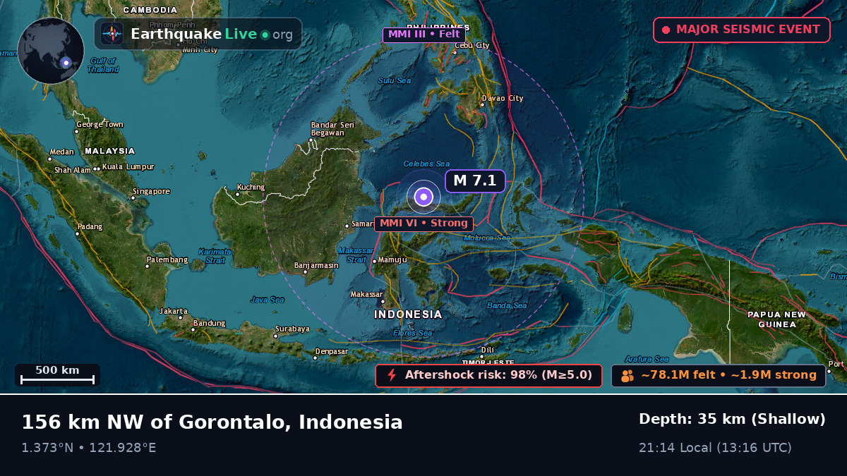 Off the coast of Gorontalo, Indonesia