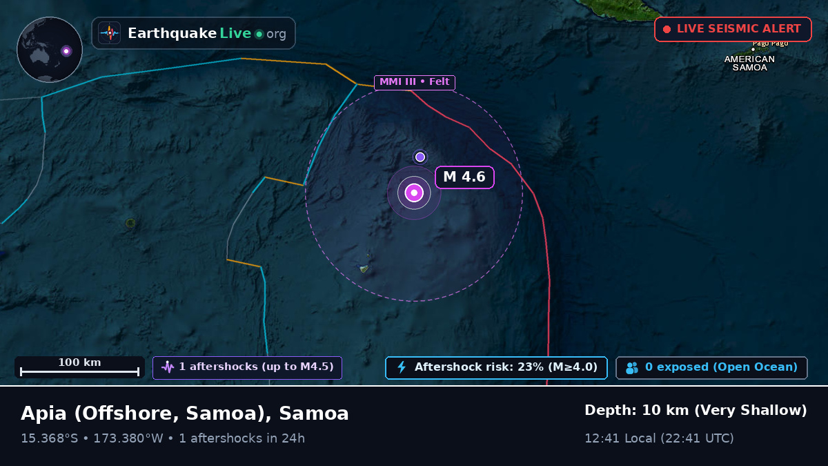 Off the coast of Apia, Samoa