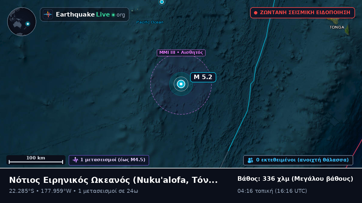 Νότιος Ειρηνικός Ωκεανός (Τόνγκα)