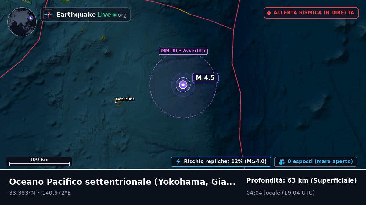 Oceano Pacifico settentrionale (Giappone)