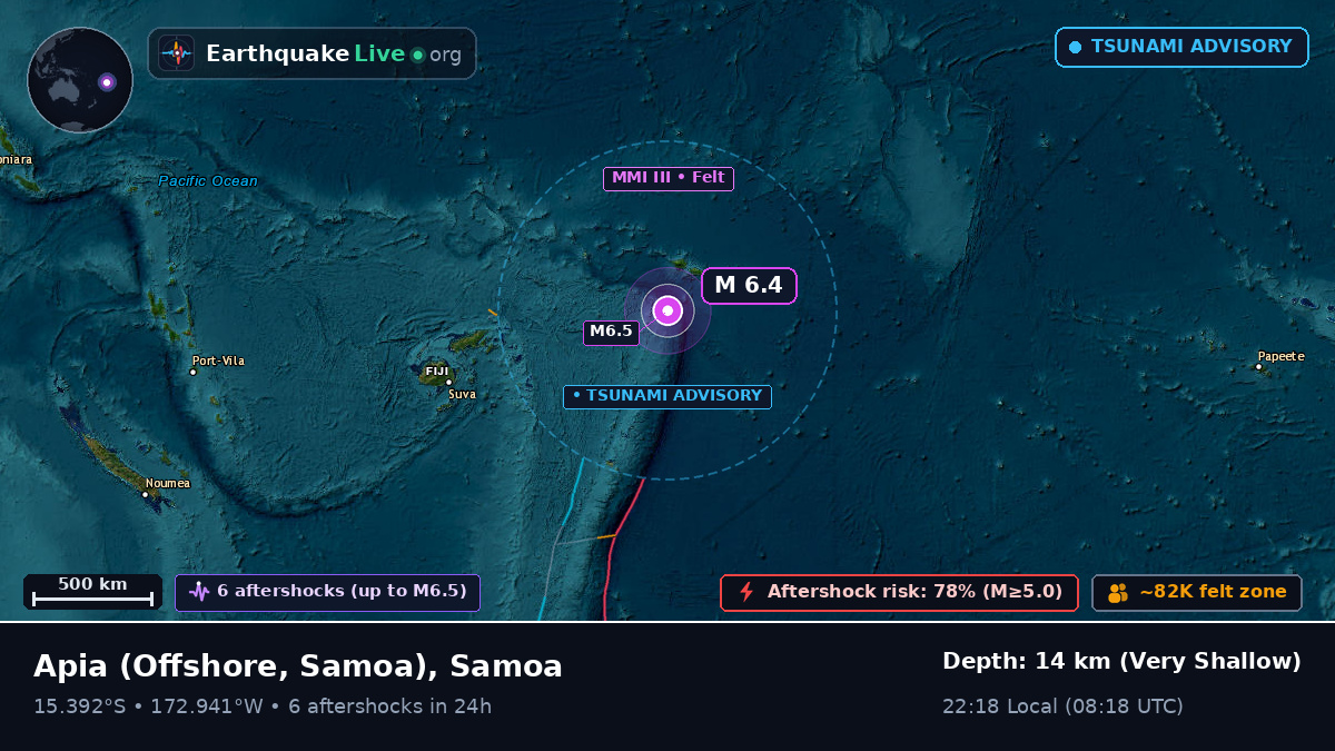 Off the coast of Apia, Samoa