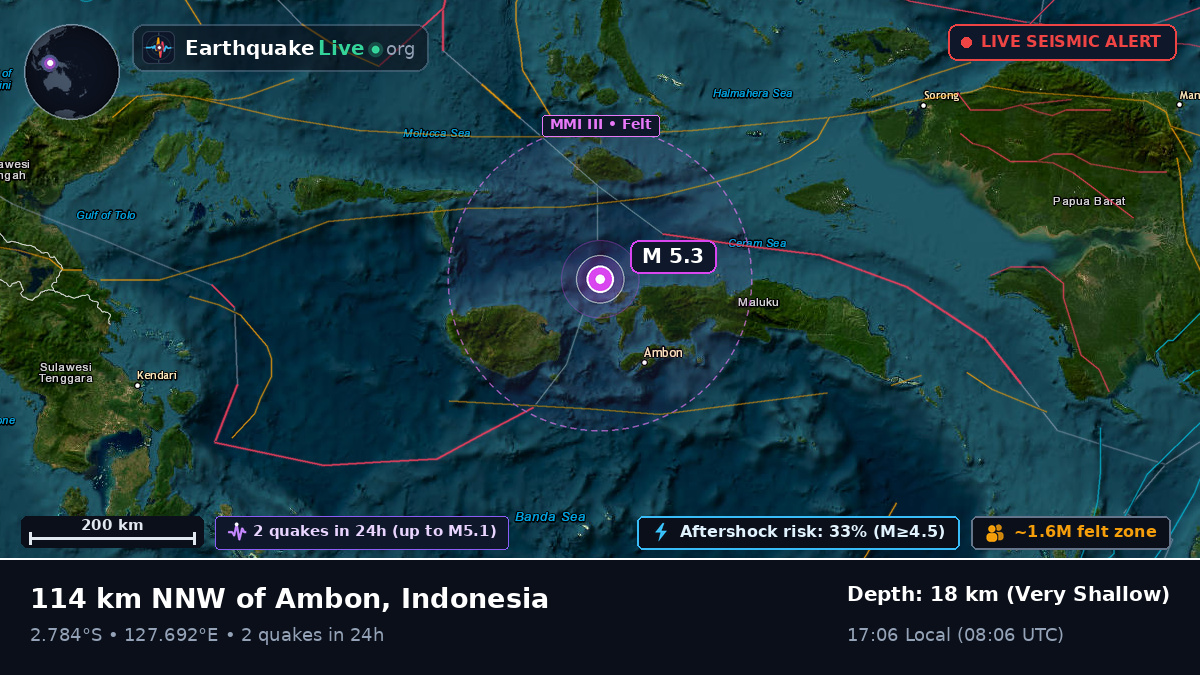 Off the coast of Ambon, Indonesia