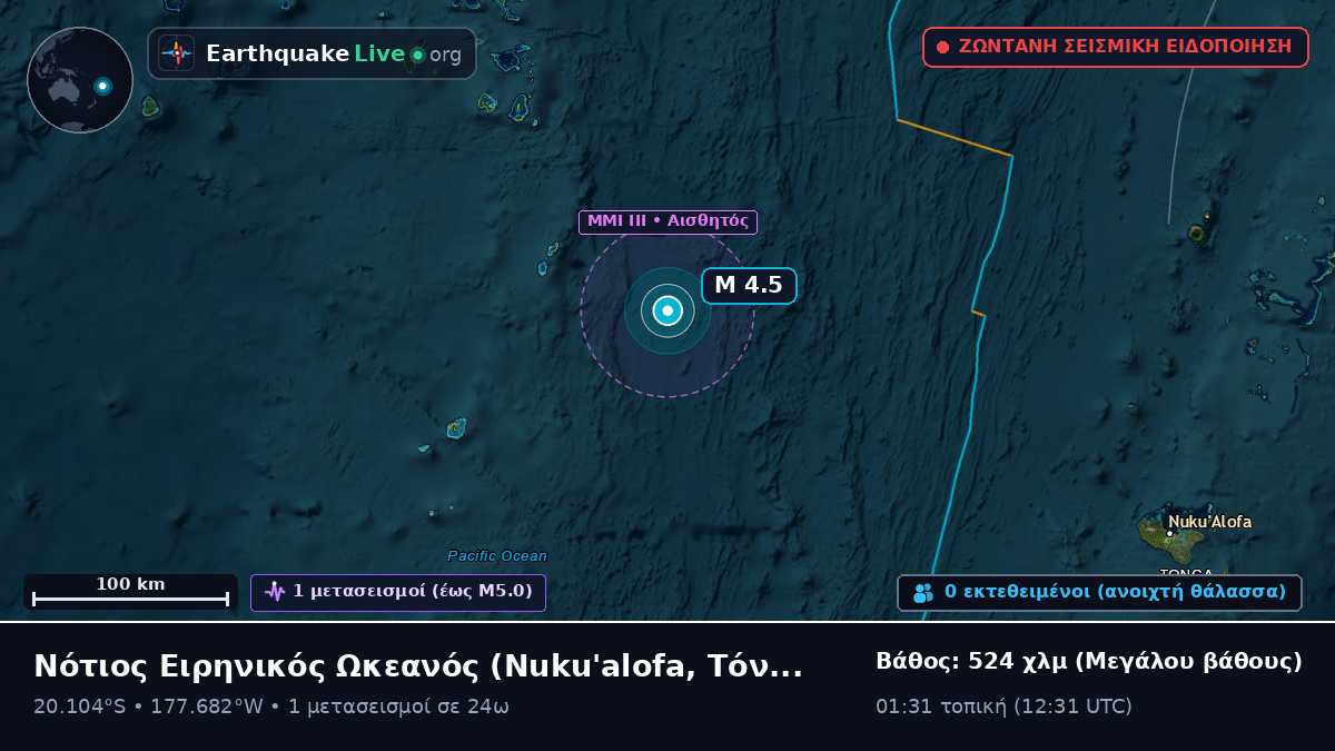 Νότιος Ειρηνικός Ωκεανός (Τόνγκα)