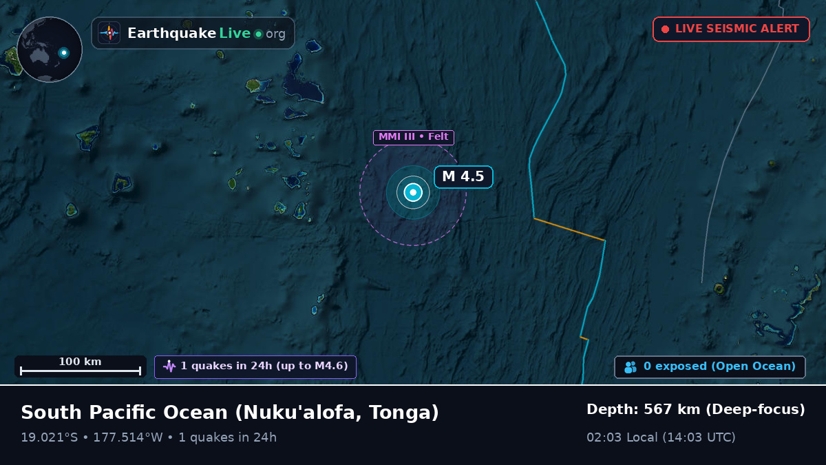 South Pacific Ocean (Tonga)