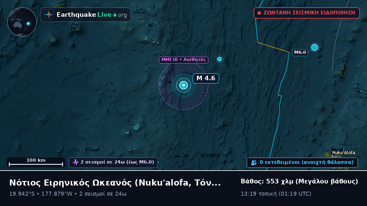 Νότιος Ειρηνικός Ωκεανός (Τόνγκα)