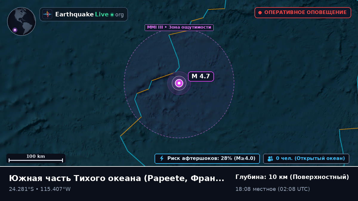 Южная часть Тихого океана (Французская Полинезия)
