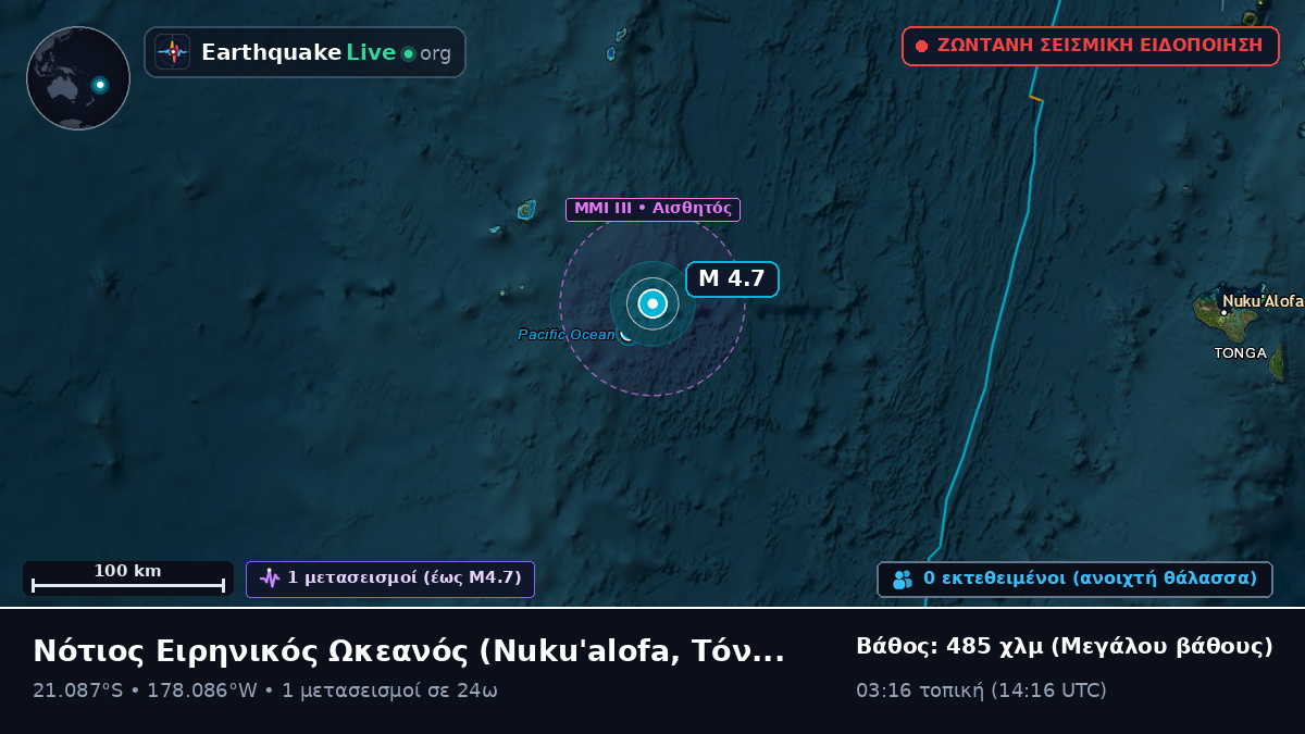 Νότιος Ειρηνικός Ωκεανός (Τόνγκα)