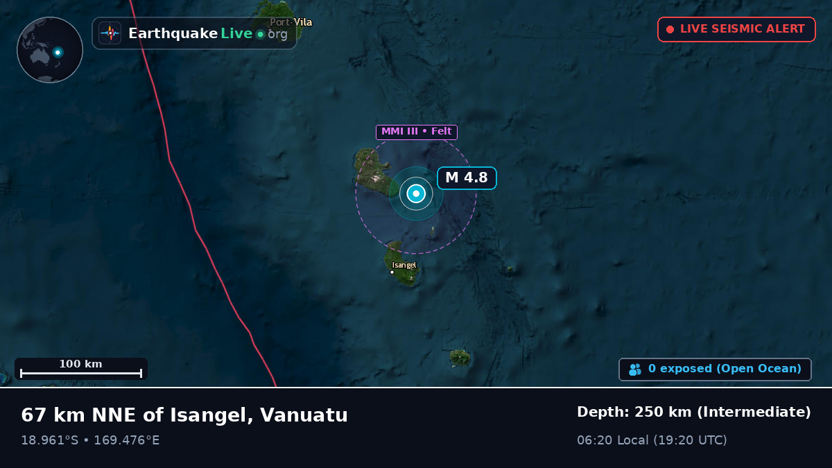 Off the coast of Port Vila, Vanuatu