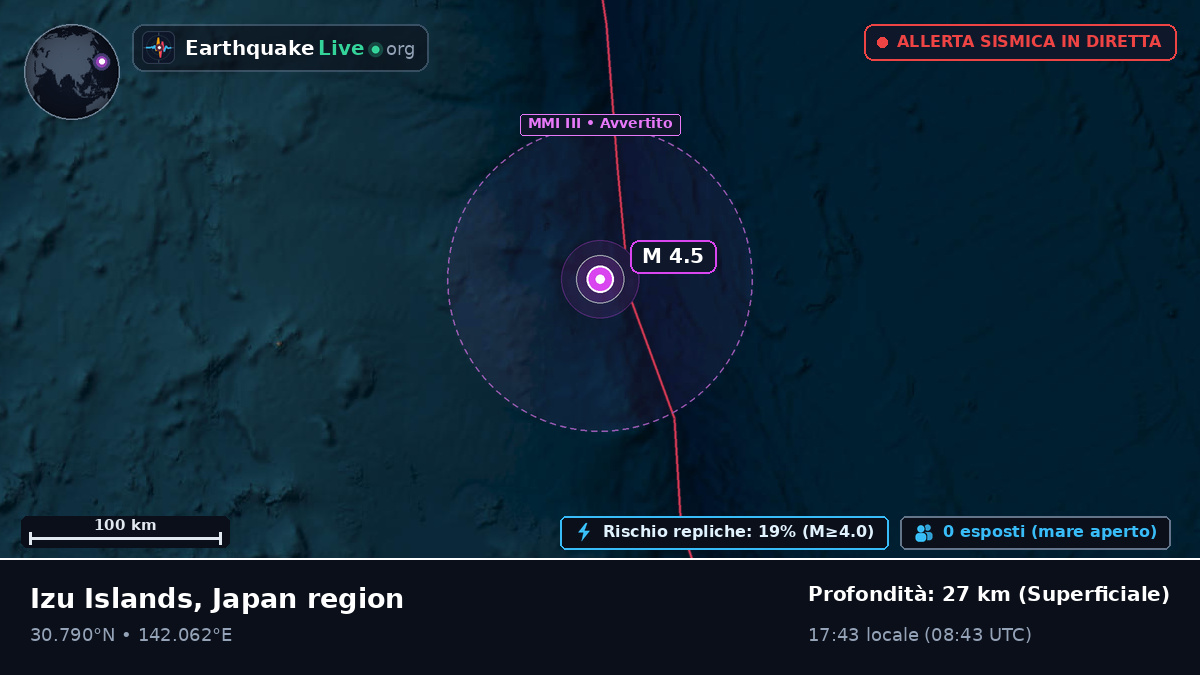 Oceano Pacifico settentrionale (Giappone)