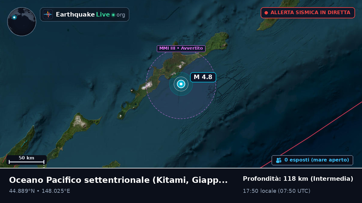 Oceano Pacifico settentrionale (Giappone)