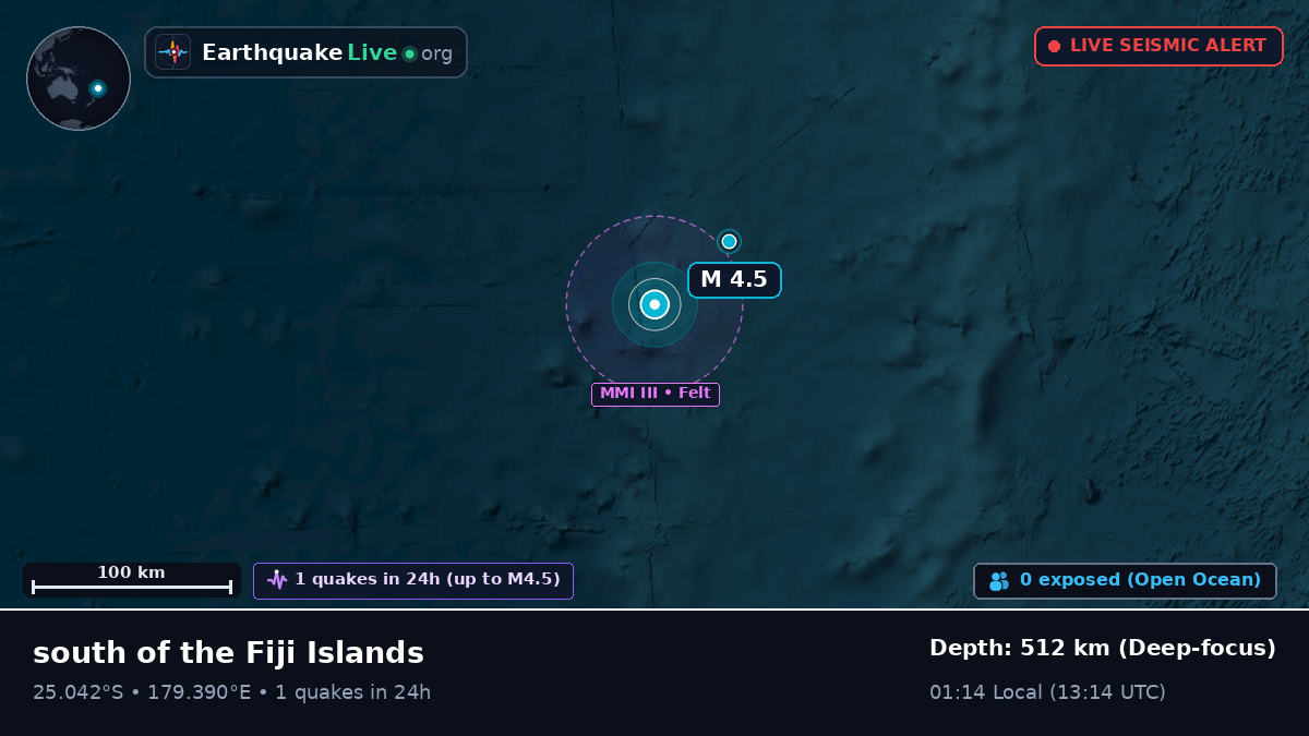 South Pacific Ocean (Kermadec Islands)