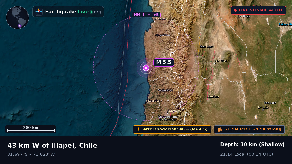 Off the coast of Viña del Mar, Chile