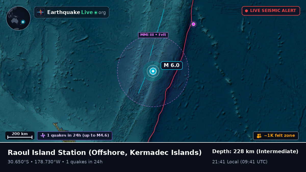 Off the coast of Raoul Island Station, Kermadec Islands