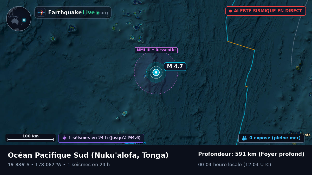 Océan Pacifique Sud (Tonga)