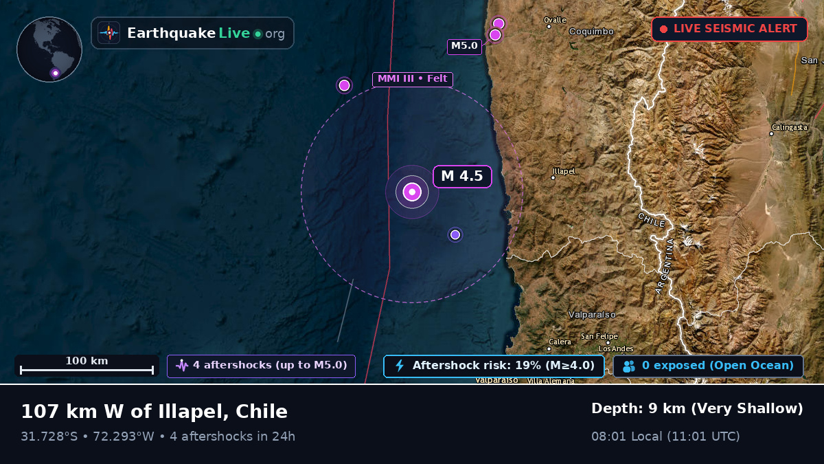Off the coast of Valparaíso, Chile