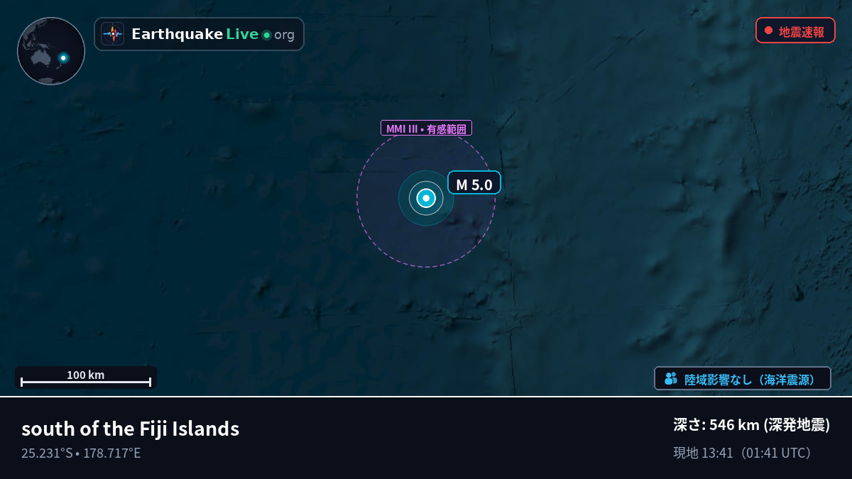 南太平洋 (Kermadec Islands)