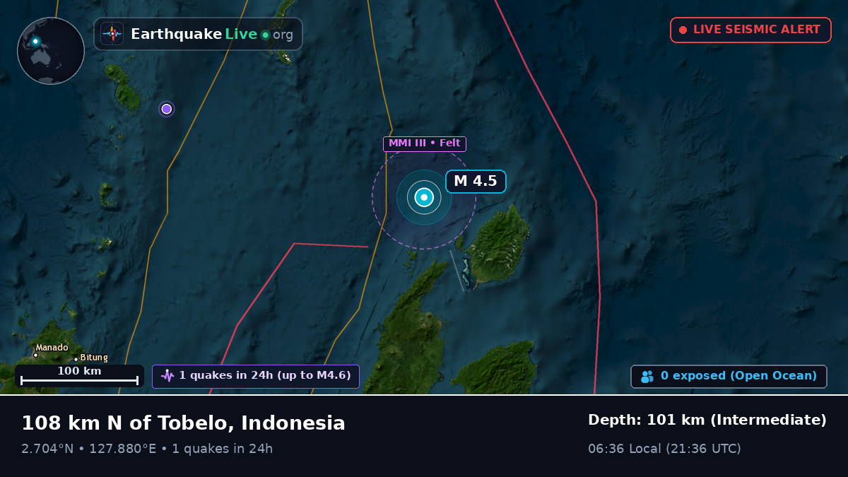 Off the coast of Ternate, Indonesia