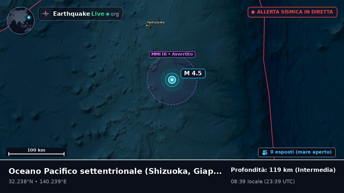 Oceano Pacifico settentrionale (Giappone)
