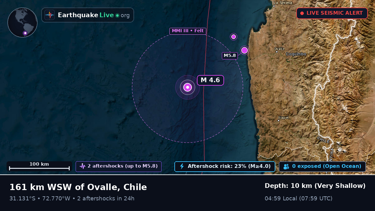 Off the coast of Coquimbo, Chile