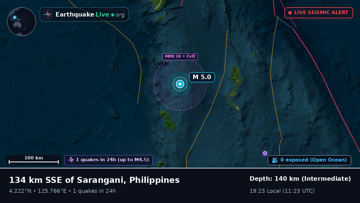 Off the coast of General Santos, Philippines