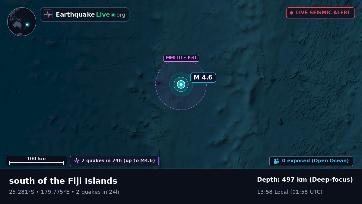 South Pacific Ocean (Kermadec Islands)