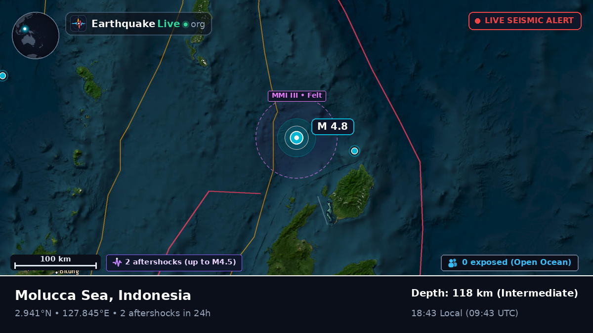Off the coast of Ternate, Indonesia