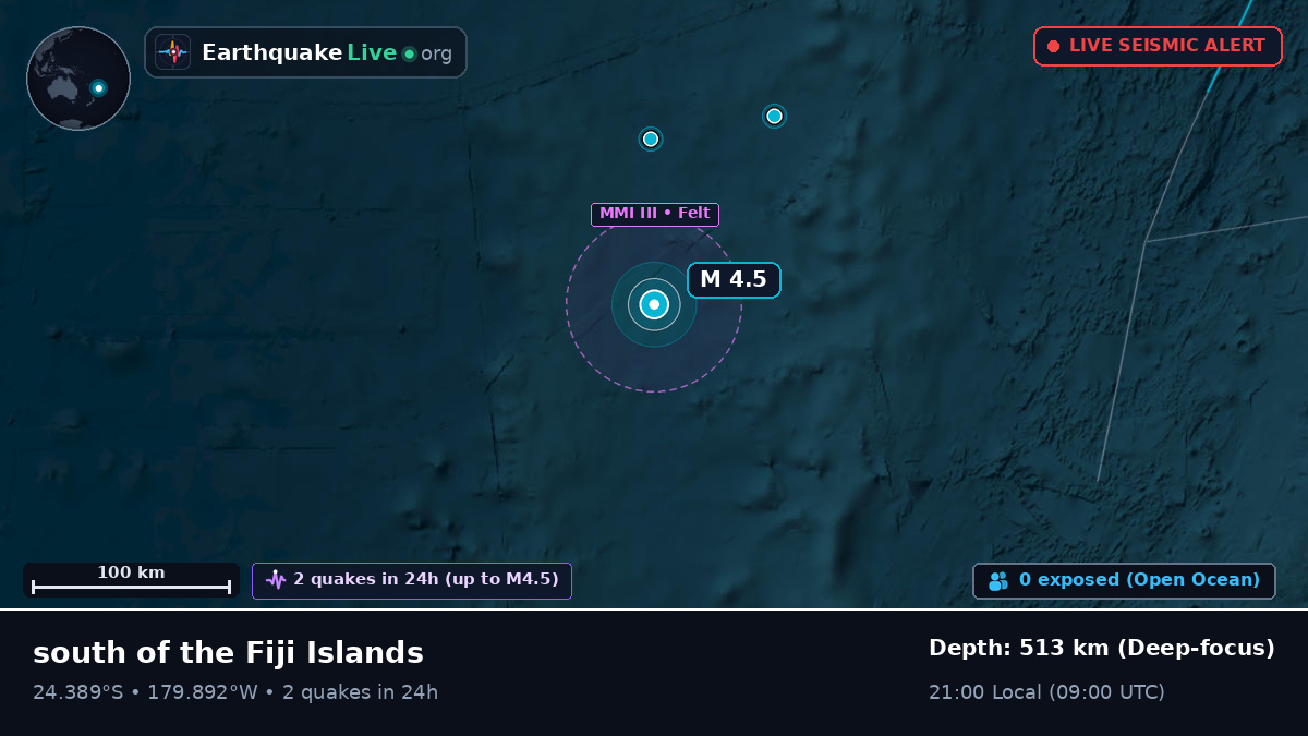 South Pacific Ocean (Kermadec Islands)