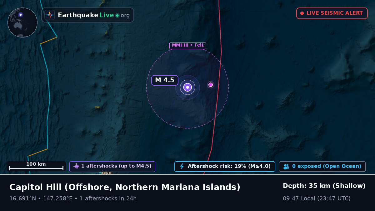 Off the coast of Capitol Hill, Northern Mariana Islands