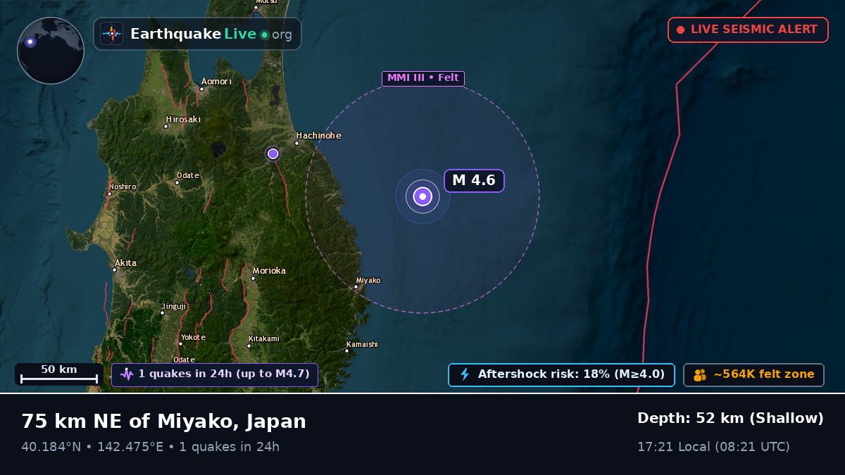 Off the coast of Hachinohe, Japan