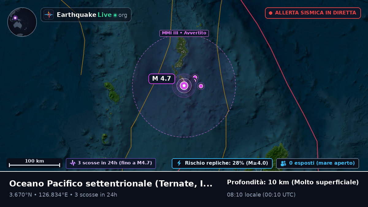 Oceano Pacifico settentrionale (Indonesia)