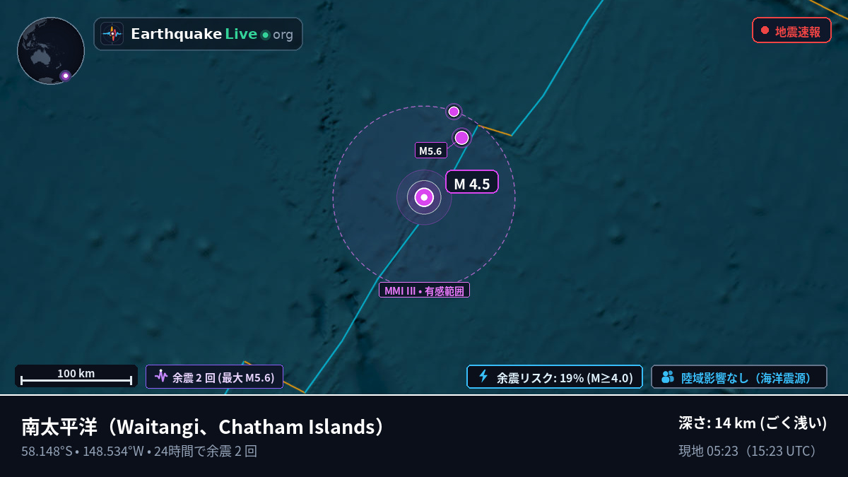 南太平洋 (Chatham Islands)