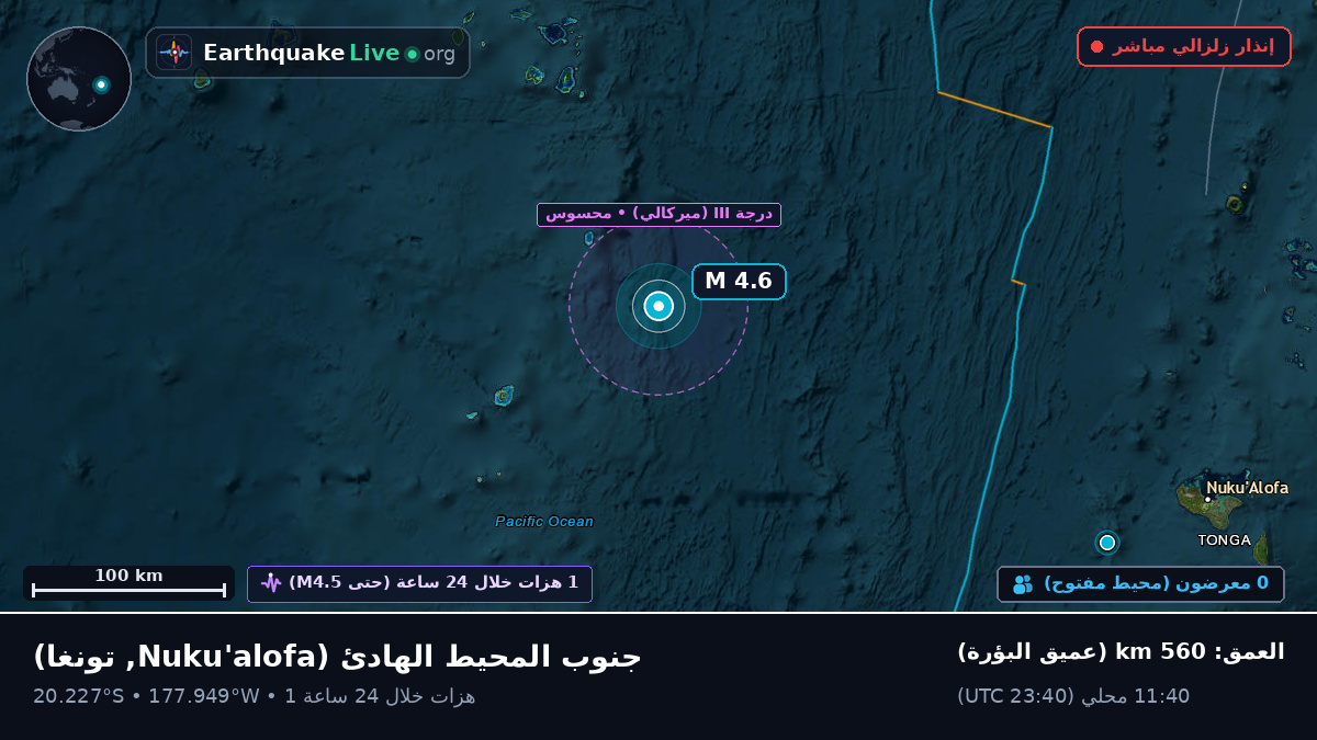 جنوب المحيط الهادئ (تونغا)