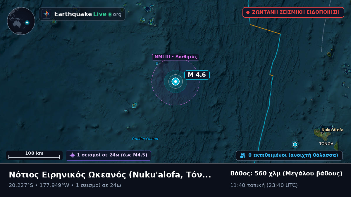 Νότιος Ειρηνικός Ωκεανός (Τόνγκα)