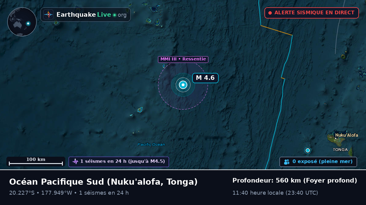 Océan Pacifique Sud (Tonga)