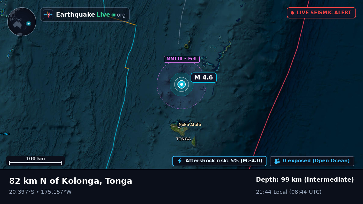 Off the coast of Nuku'alofa, Tonga