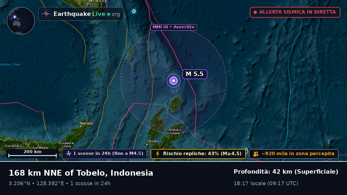 Oceano Pacifico settentrionale (Indonesia)