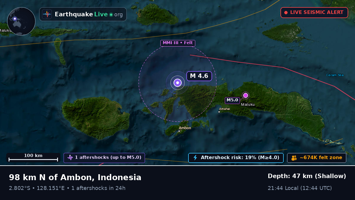 Off the coast of Ambon, Indonesia