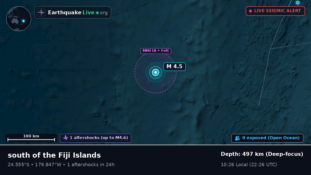 South Pacific Ocean (Kermadec Islands)