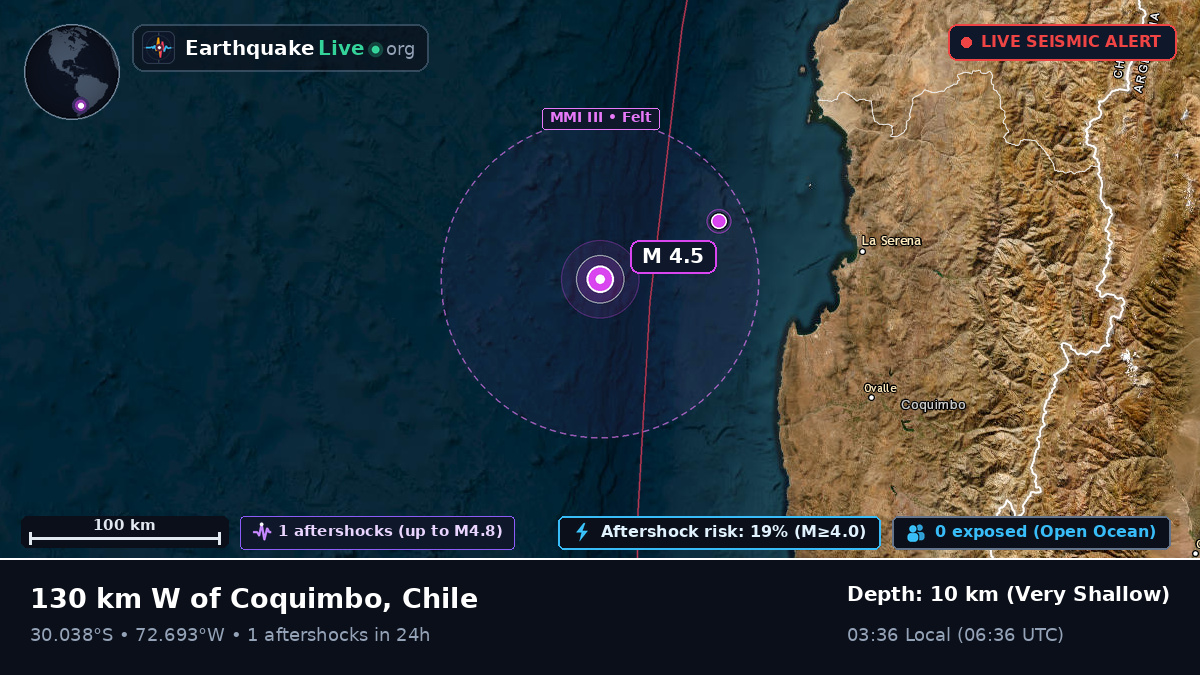 Off the coast of Coquimbo, Chile