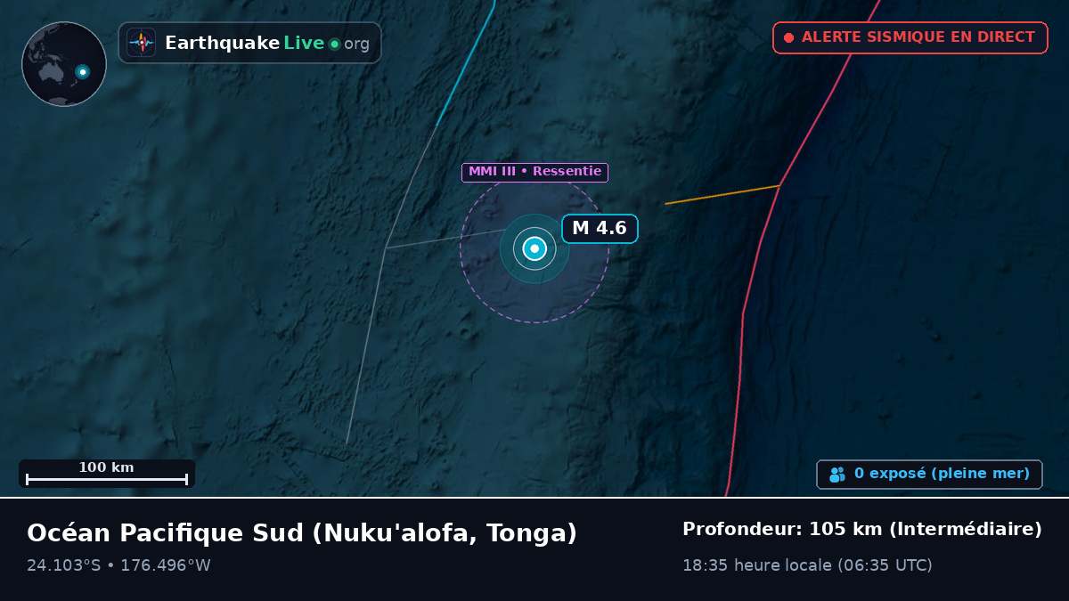 Océan Pacifique Sud (Tonga)