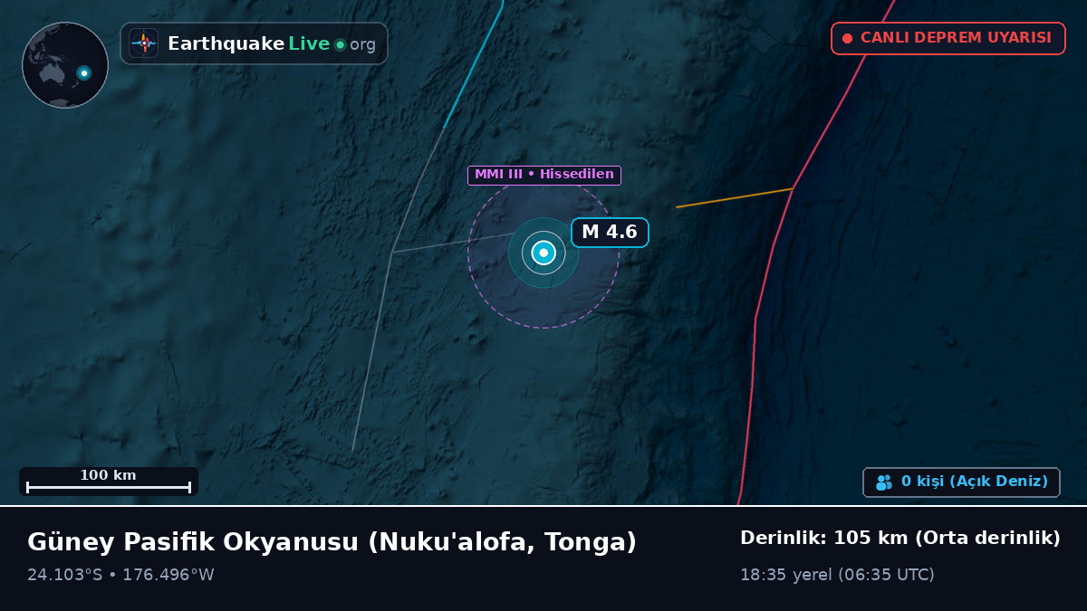 Güney Pasifik Okyanusu (Tonga)