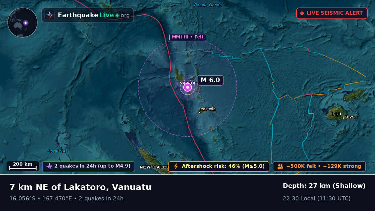 Off the coast of Port Vila, Vanuatu