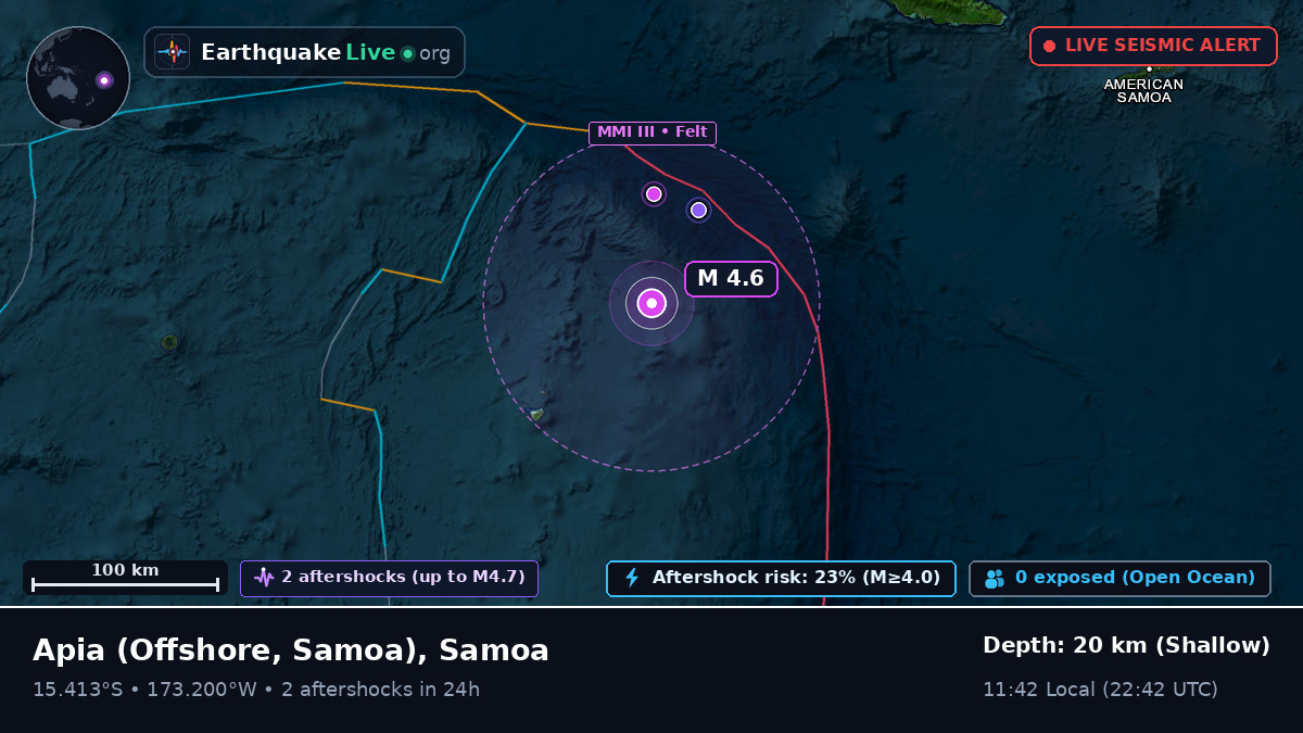Off the coast of Apia, Samoa