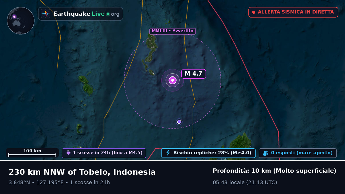 Oceano Pacifico settentrionale (Indonesia)