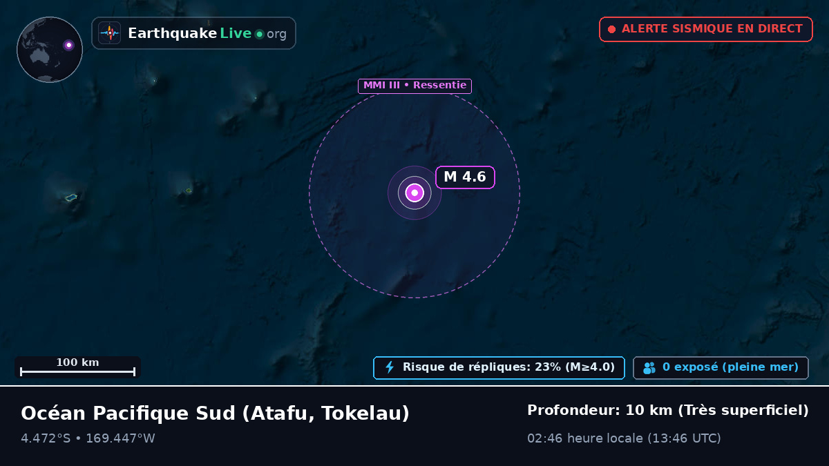 Océan Pacifique Sud (Tokelau)