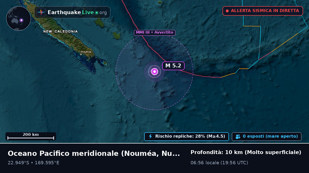 Oceano Pacifico meridionale (Nuova Caledonia)