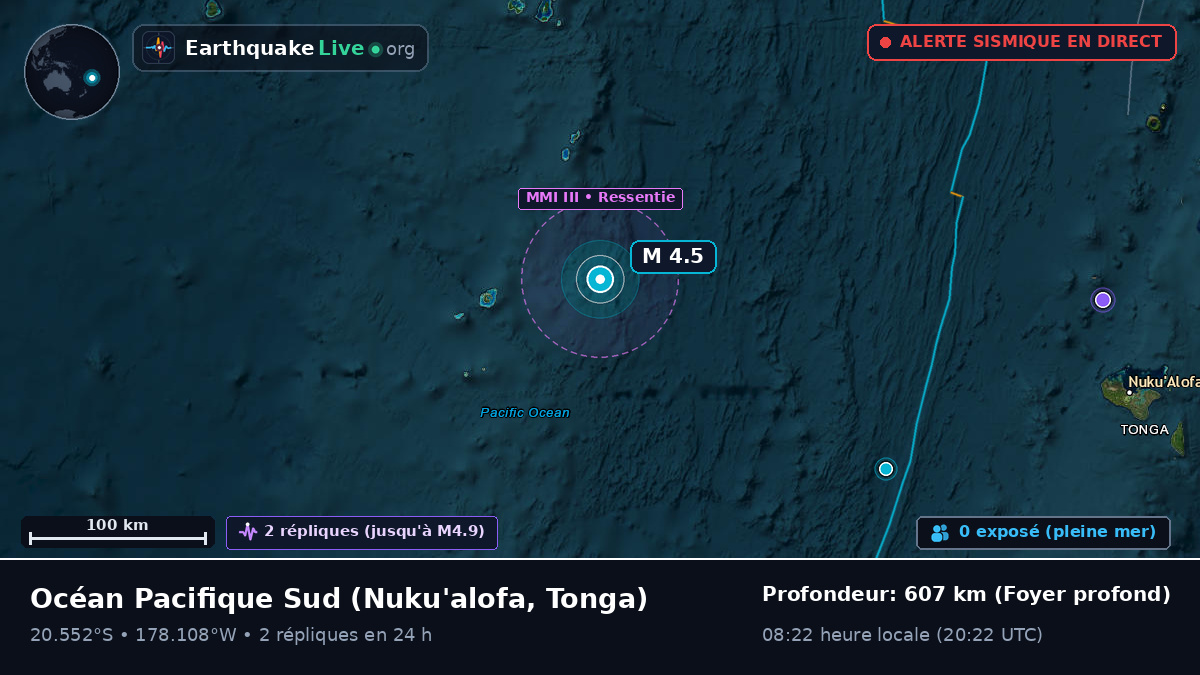 Océan Pacifique Sud (Tonga)