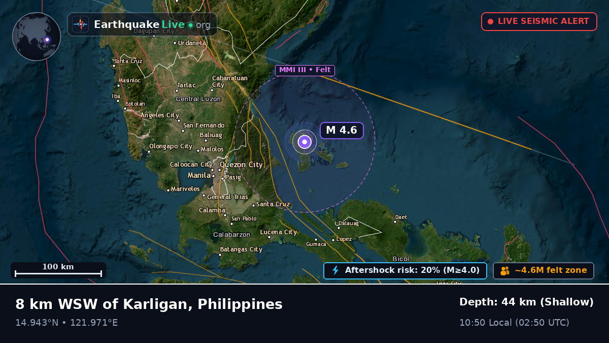 Off the coast of Quezon City, Philippines